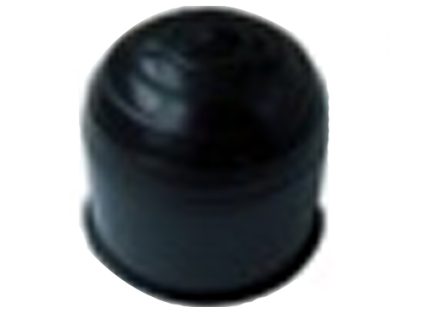 Cover for ball plastic chromed with universal badge black
