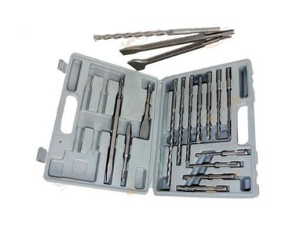 SDS Drill bits 12pcs + Bull Point 2pcs + Flat Chisel 3pcs