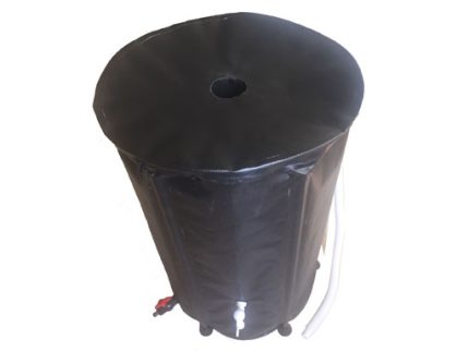 250L PVC tarpaulin collapsible large rain water tank black
