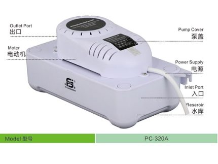 PC-320A 100-230V /50-60HZ UNIVERSAL VOLT,  20W, MAX 6M, 85GPH, tank capacity 1.8L