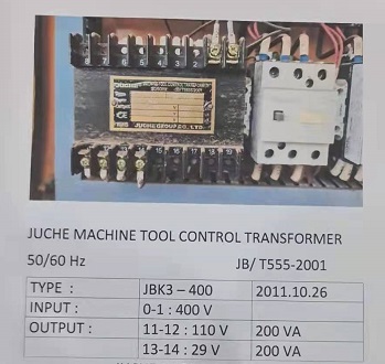 JBK3-400 MACHINE TOOL CONTROL TRANSFORMER