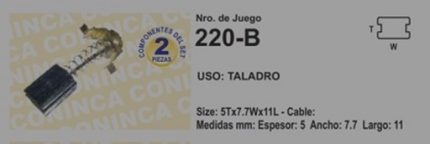 CARBON 220-B 5Tx7.7Wx11L TALADRO