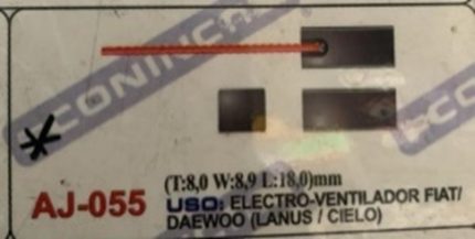 CARBON AJ-055 8.0Tx8.9Wx18.0L electro-ventilador FIAT DAEWOO LANOS CIELO