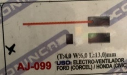 CARBON AJ-099 4.0Tx6.0Wx13.0L electro-ventilador FORD corcel HONDA civic