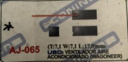 CARBON AJ-065 7.1T 7.1W 17.0L ventilador aire acondicionado WAGONEER