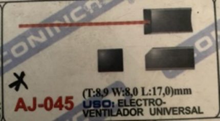 CARBON AJ-045 8.9T 8.0W 17.0L electro-ventilador Universal