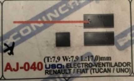 CARBON AJ-040 7.9T 7.9W 17.0L electro-ventilador RENAULT FIAT tucan UNO