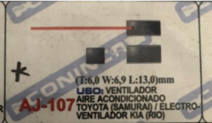 CARBON AJ-107 6.0T 6.9W 13.0L ventilador aire acondicionado TOYOTA samura electro-ventilador Kia