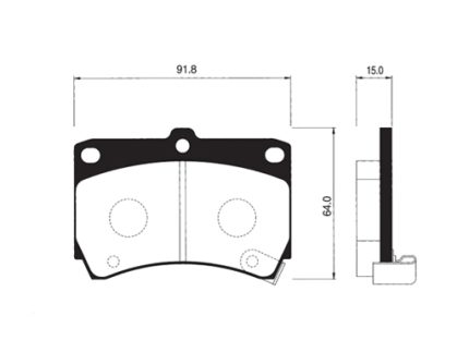 PFM-7219-1 7219-D466 D466 PASTILLAS DE FRENOS MAZDA 323 92/94 Semi-Metallic Brake Pads-SMD
